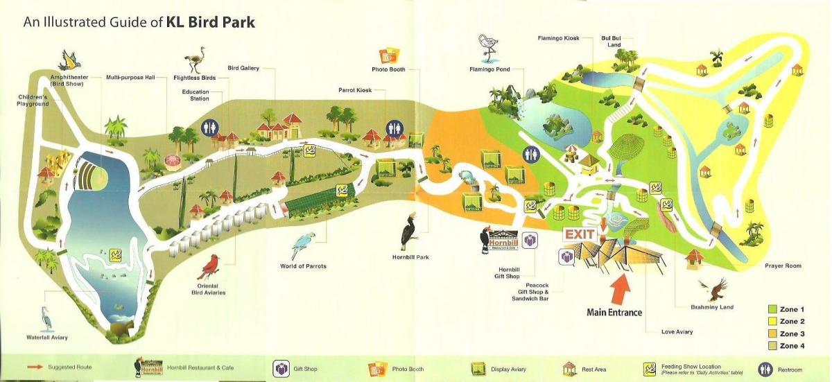 kuala lumpur fugl park kort