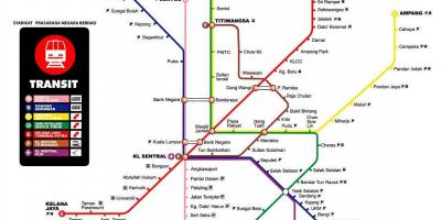 Metro kort af kuala lumpur