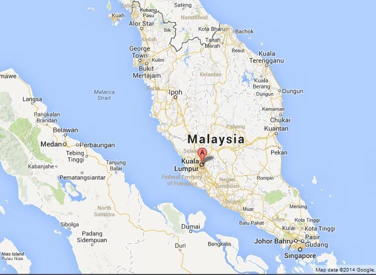 Kort af kuala lumpur á