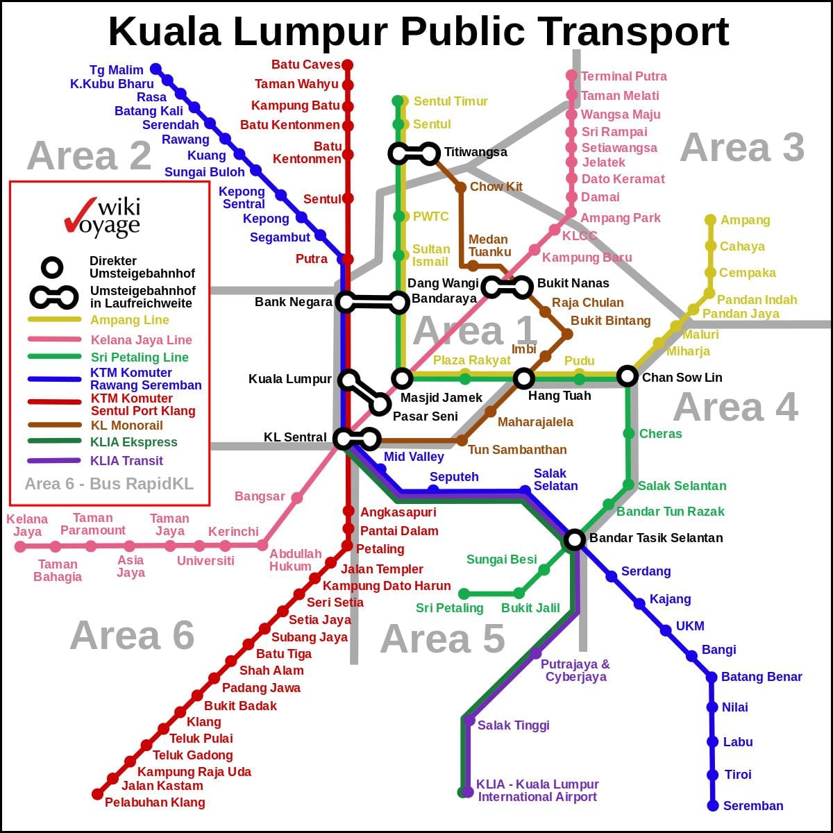 almenningssamgöngum kuala lumpur kort