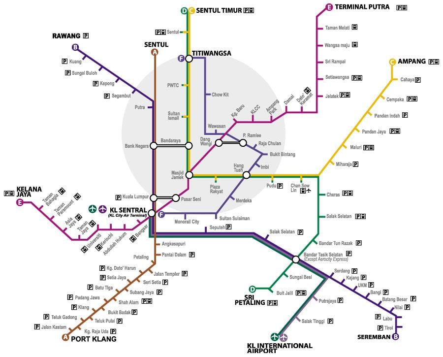 putra lrt stöð kort