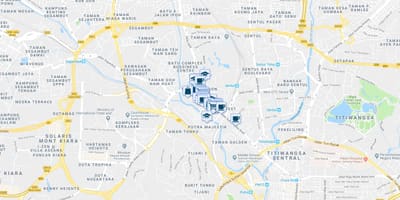 Kort af fjölskyldur ipoh kuala lumpur