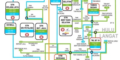Lrt ktm leið kort