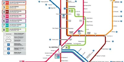 Kuala lumpur lestarstöðinni kort