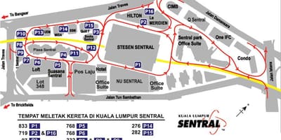 Sentral stöð kuala lumpur kort