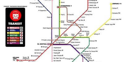 Neðanjarðarlestinni kort kuala lumpur