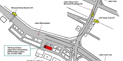 Hanga tuah monorail stöð kort